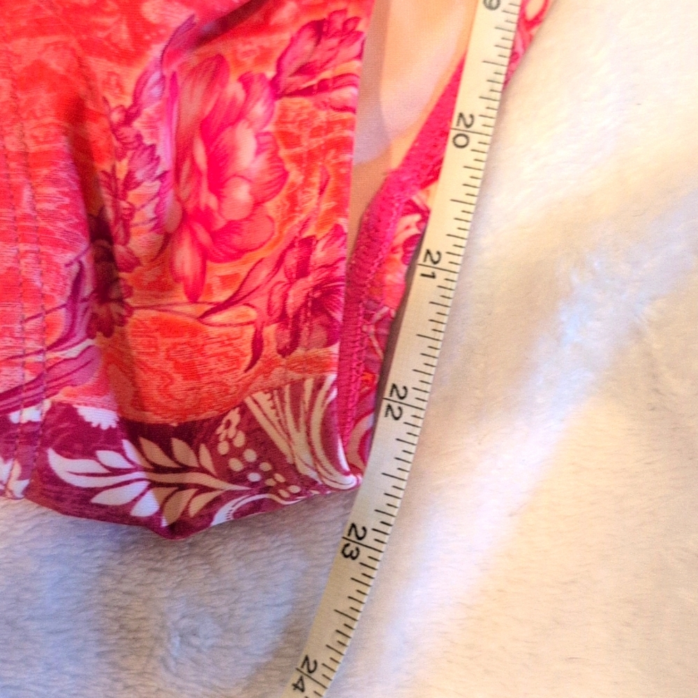 Cupshe Pink and Orange Tie-Shoulder Floral One-Piece - Picture 6 of 6